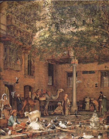 The Hosh (Courtyard) of the House of the Coptic Patriarch Cairo (mk32)